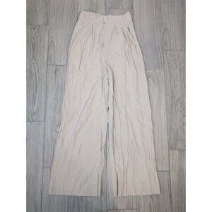 A Love A Women's Beige Wide Leg Pleated Pants Size 6